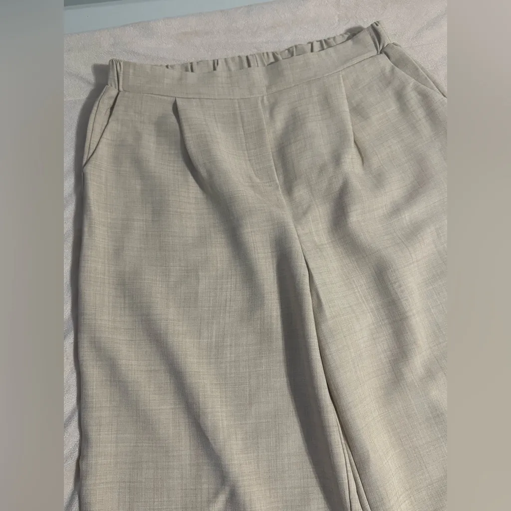 SHEIN Cream Wide Leg Pants size L - Image 4