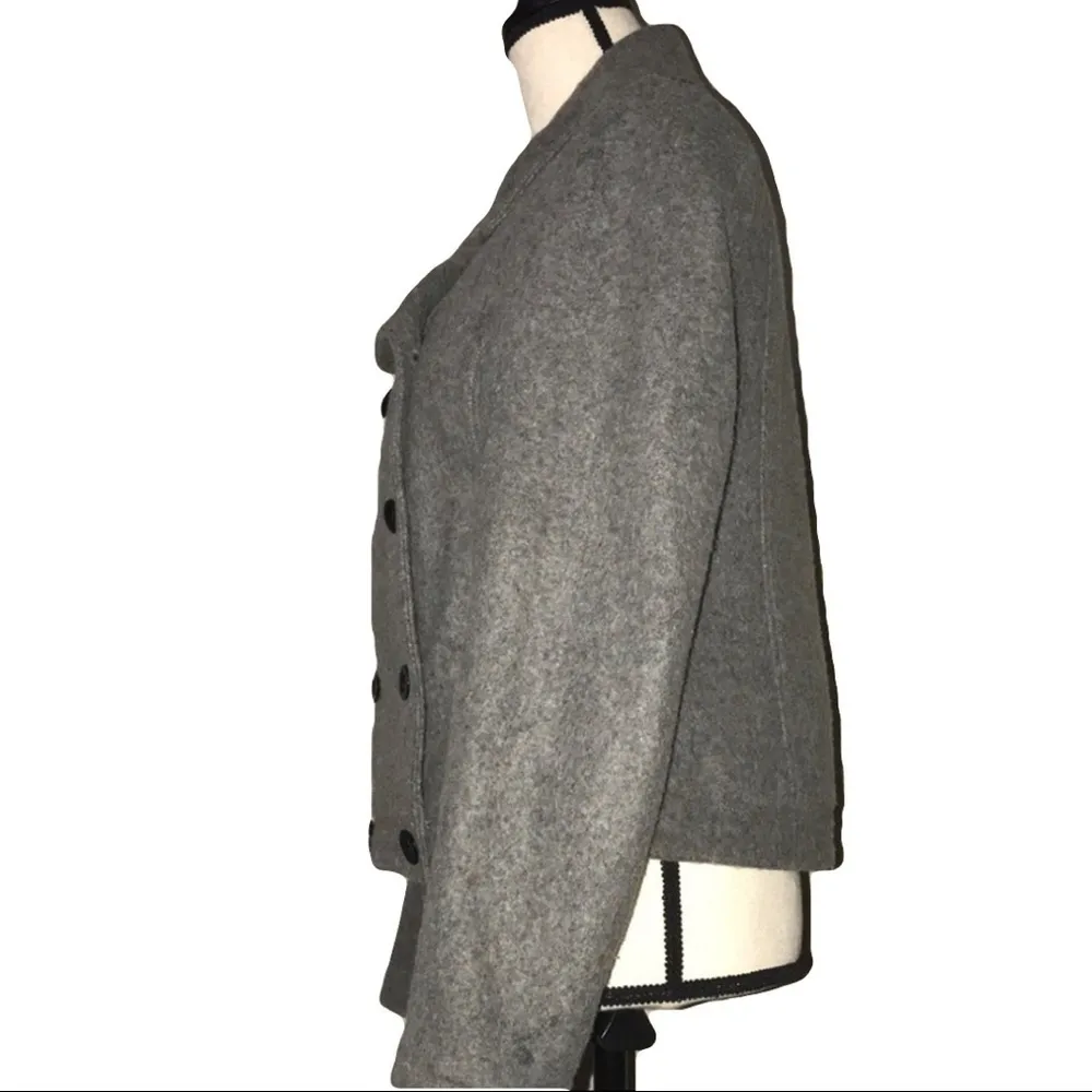 Old Navy medium wool grey pea coat - Image 2