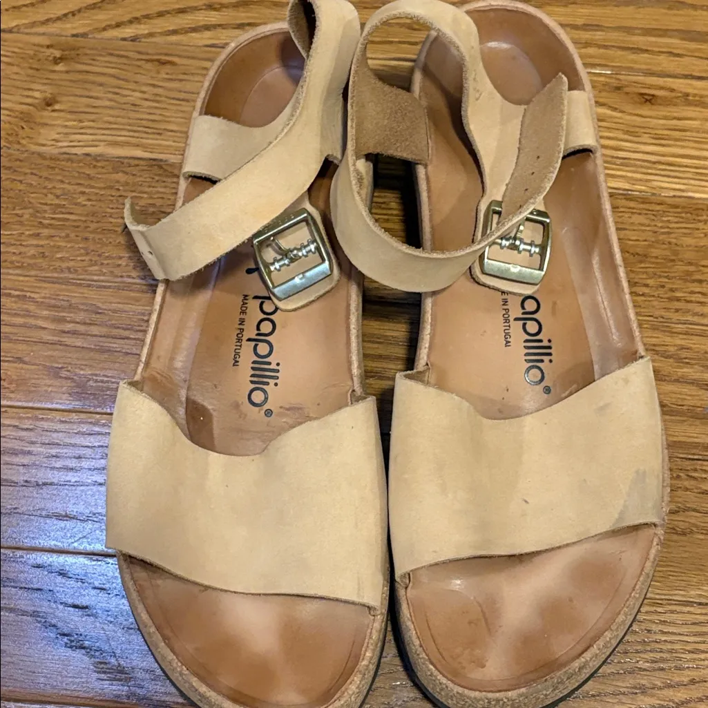 Birkenstocks | Papillo Brand Sandals Ankle Buckle Size 42 Women 11.5 Neutral Tan - Image 2