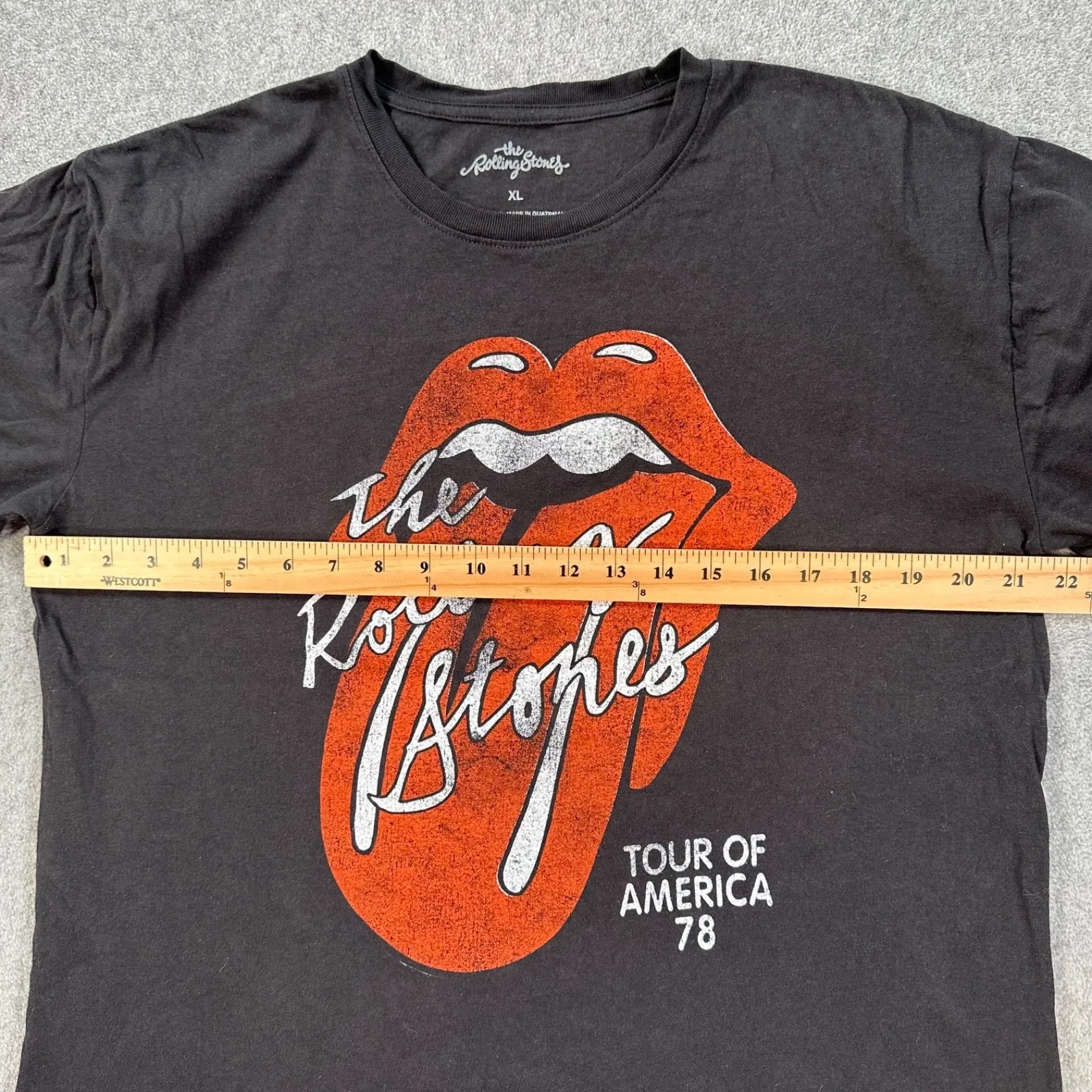 The Rolling Stones Band Tee Shirt Tongue Logo Size XL Short Sleeve Black - Image 5