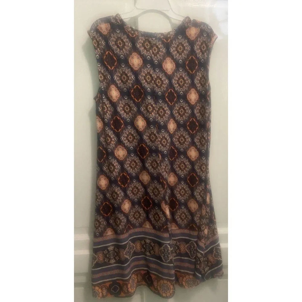 J For Justify Blue Floral Dress Size Large Sleeveless Summer Sundress - Image 3