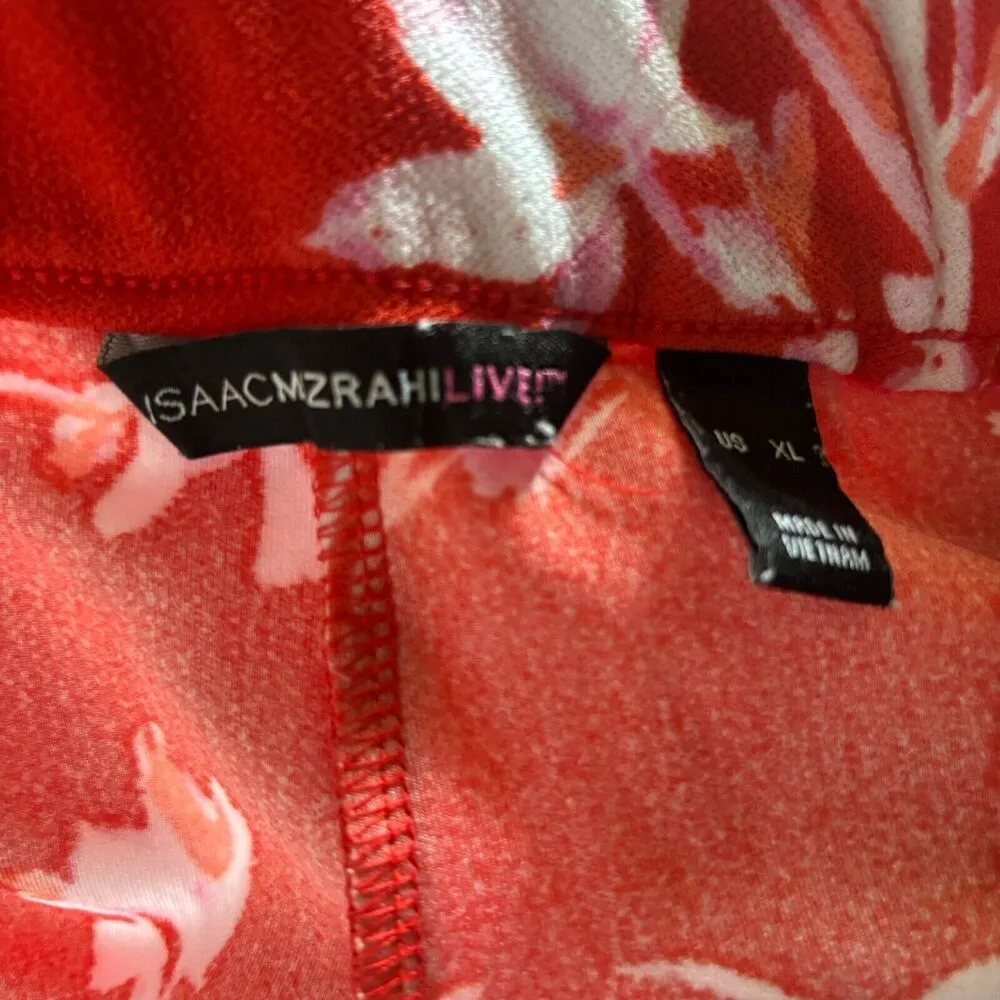 Isaac Mizrahi Live Pants Womens XL Multicolor Floral Print Stretch Pull On - Image 6