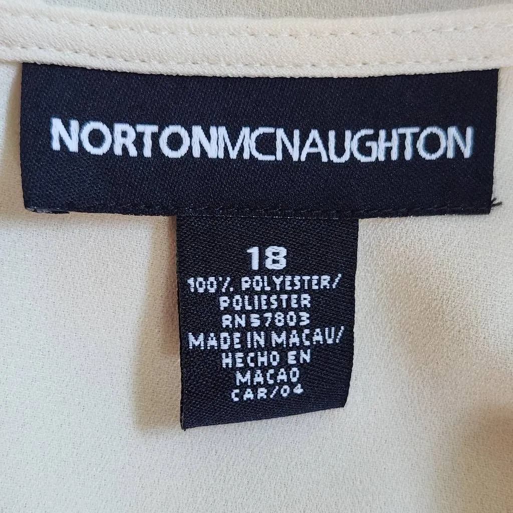 Norton McNaughton Butter Yellow Embroidered Shell NWOT Size 18 Yellow Sleeveless - Image 6