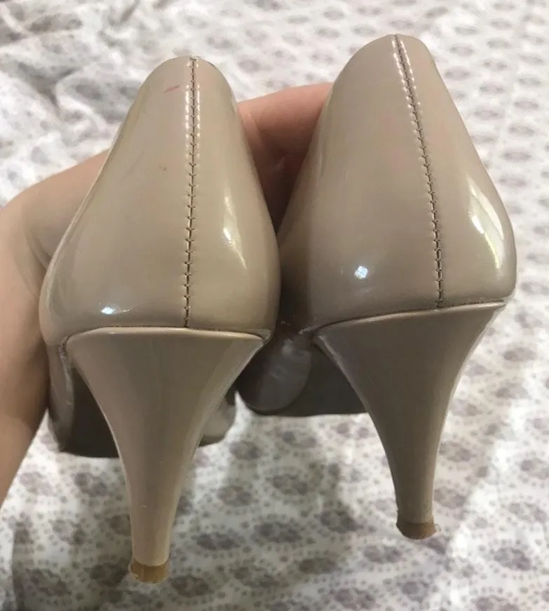 Nude Patent Pumps Tan Size 8.5 - Image 6