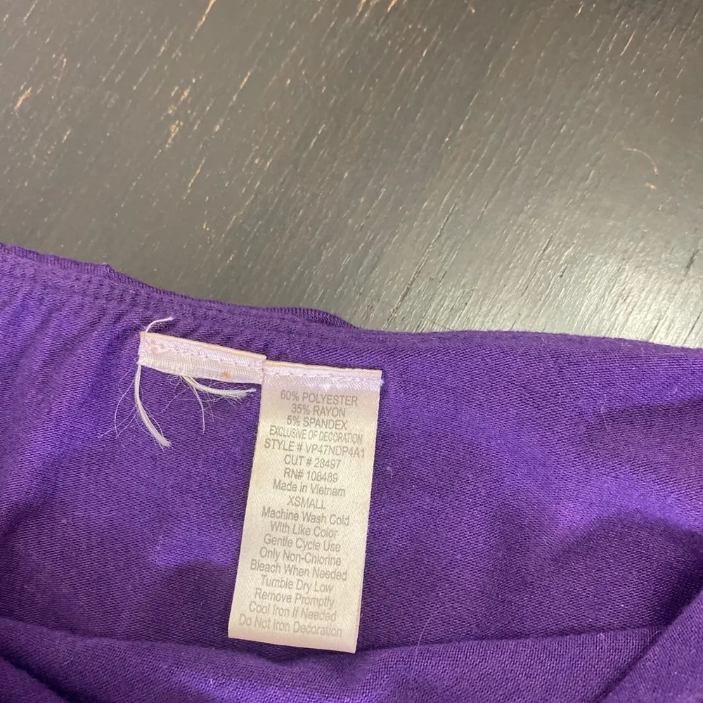 #40 70’s vibes One shoulder purple cape top Size XS - Image 6