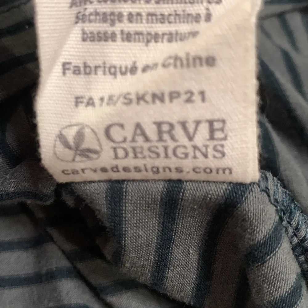 Carve Designs High Point organic cotton striped yoga band A-line skirt L - Image 8