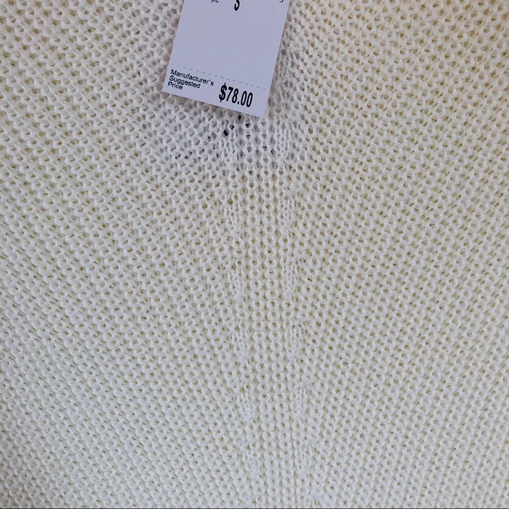 Magaschoni White Sweater with lace M - Image 5