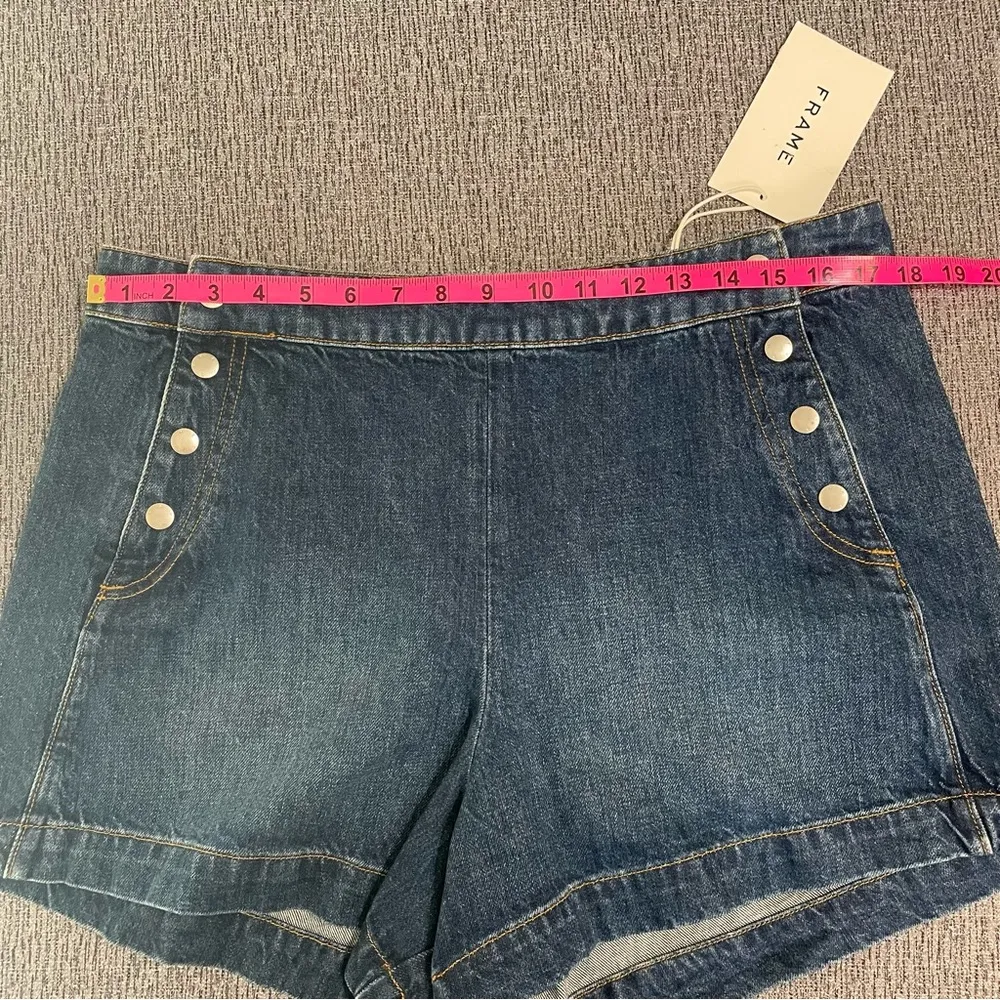 Frame Sailor  Snap Denim Shorts - Image 11