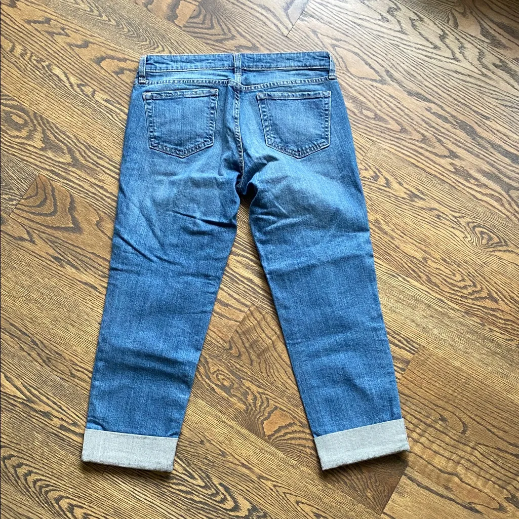 GAP Blue Cropped Distressed Jeans - Image 3