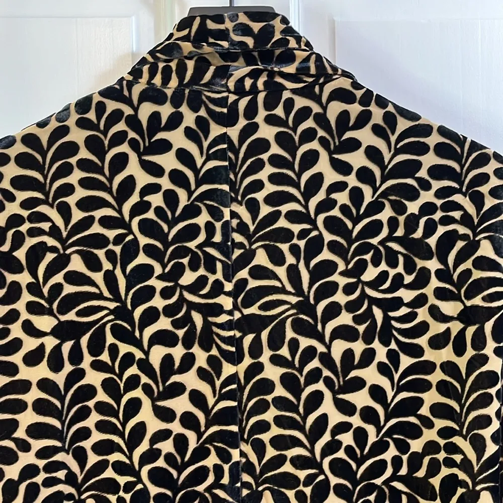 NWOT Sigrid Olsen Leaf Open Front Oversized Blazer Cardigan - Size Large - Image 4