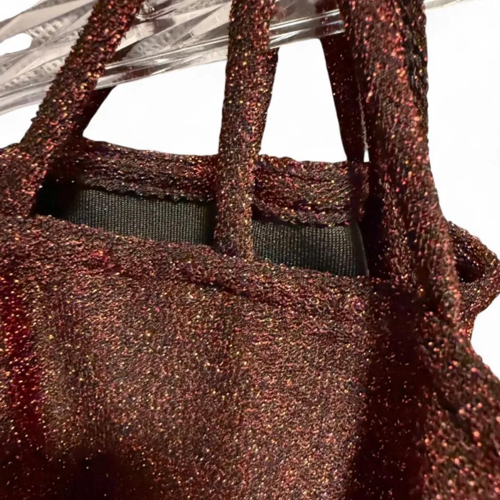 Fantastic Fawn  Sparkling Red Cold Shoulder Top - Image 4