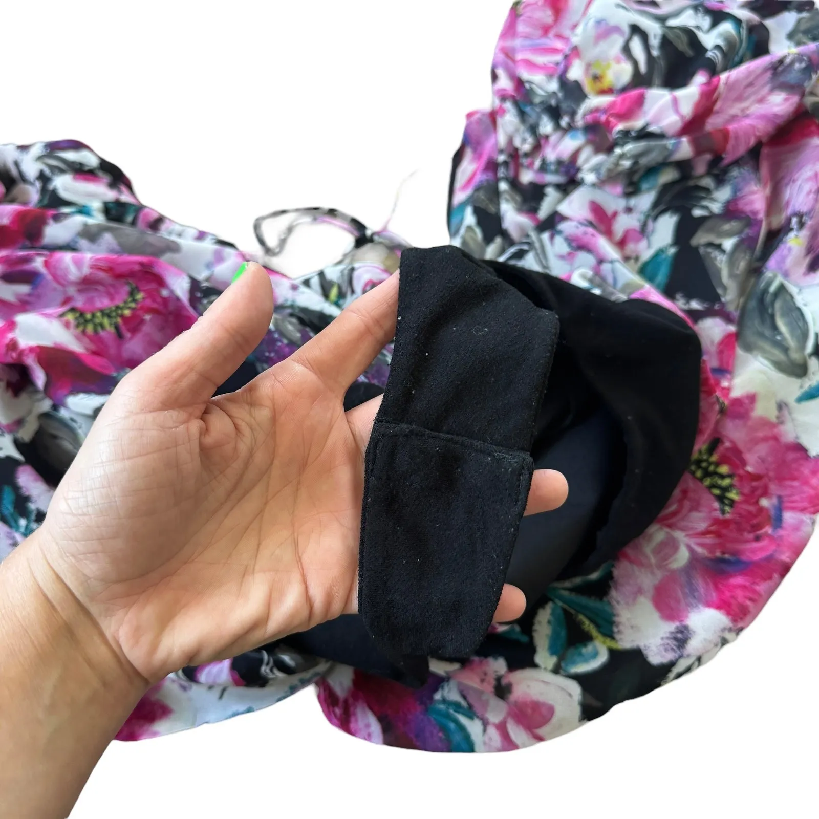 Ronny Kobo Mika Floral Crepe Bodysuit Pink - Image 10