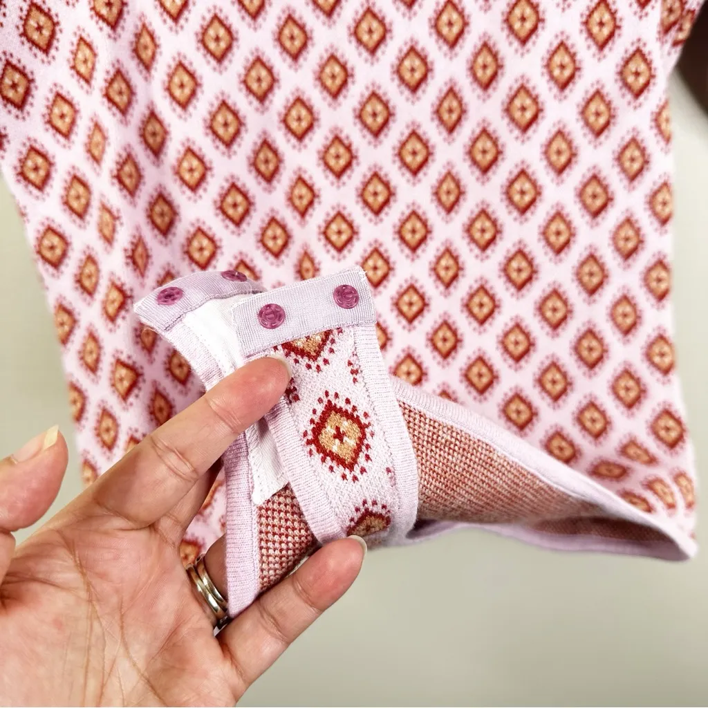 NEW Free People Snow Bunny Square Neck Sweater Knit Bodysuit Pink Rose Size M - Image 6