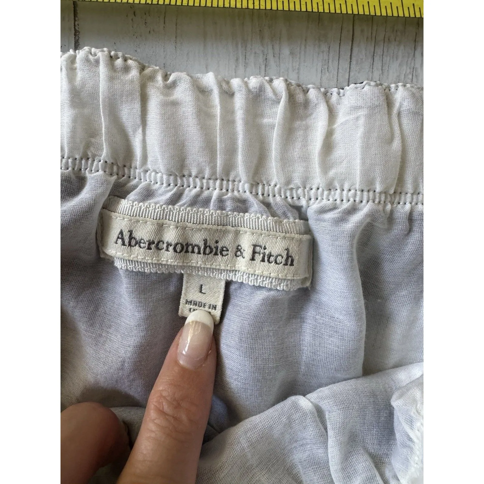 Vintage Abercrombie & Fitch Large Floral Flouncy Airy Mini Skirt Lg Y2K - Image 3