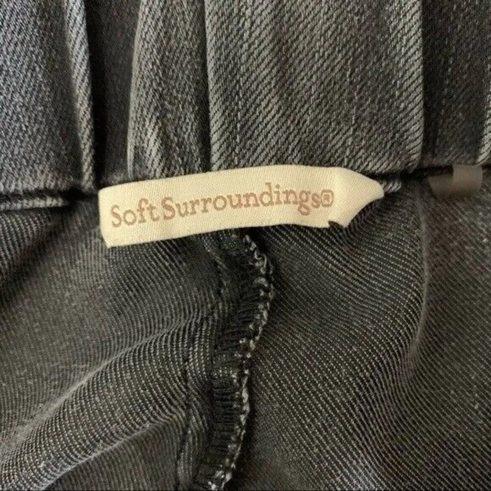 Soft Surroundings Pull On Jeans Small Gray Stretchy Comfort Casual - Image 6