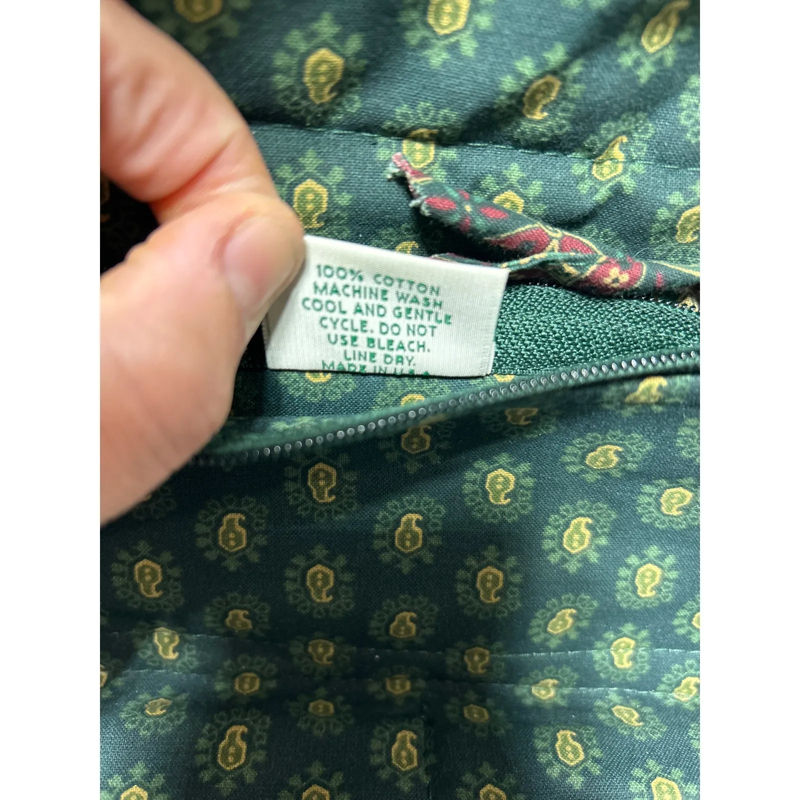 Vintage Vera Bradley Wallet USA Made Classic Green Paisley - Image 7