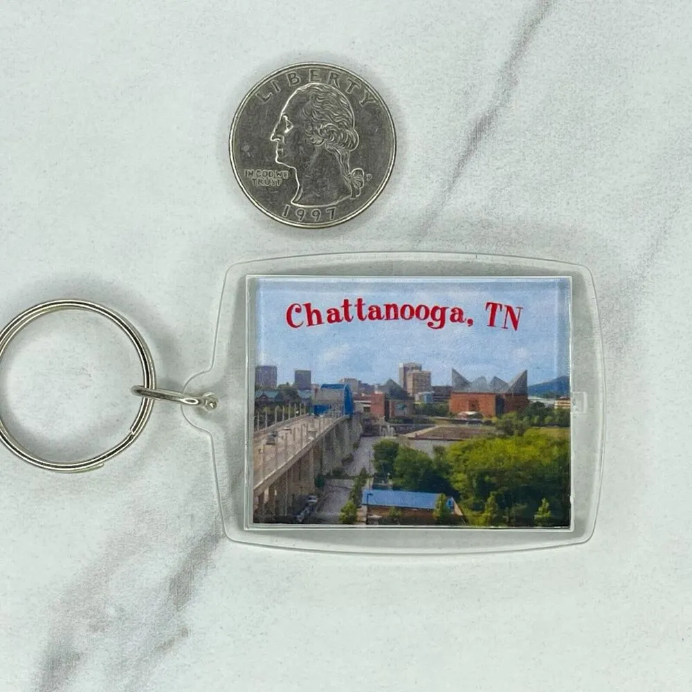 Chattanooga TN Tennessee Double Sided Photo Keychain Keyring - Image 2