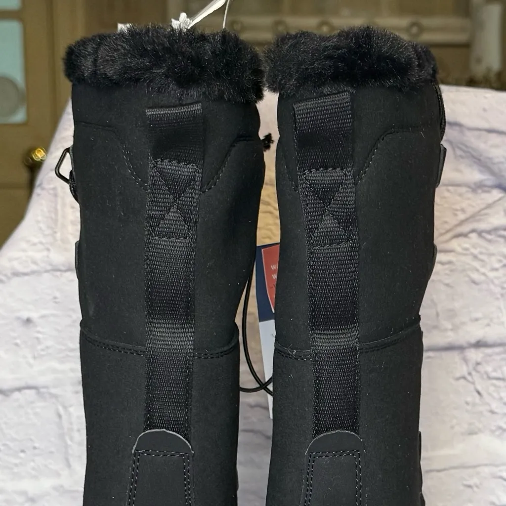 Universal Threads Universal Thread Black Winter Boots with Tan Soles - Image 3