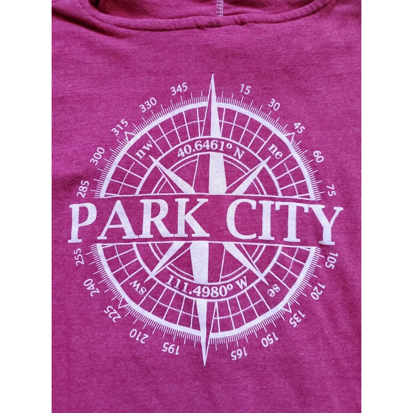 Park City Hoodie Women Small Full Zip Sweatshirt Cromer Resortwear Outdoor EUC Pink Size undefined - Image 3