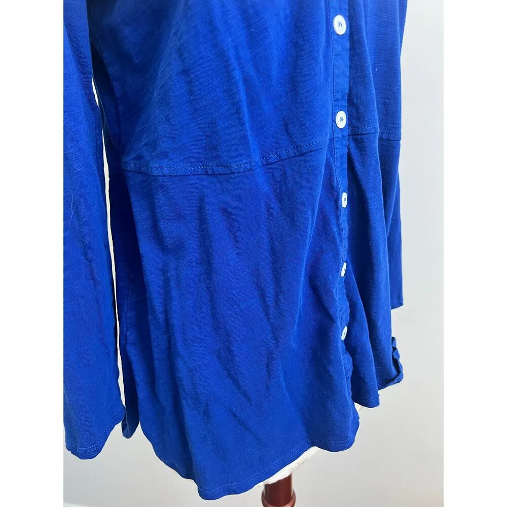 Soft Surroundings 3/4 Sleeve 100% Cotton Button Up Petite Medium - Image 4