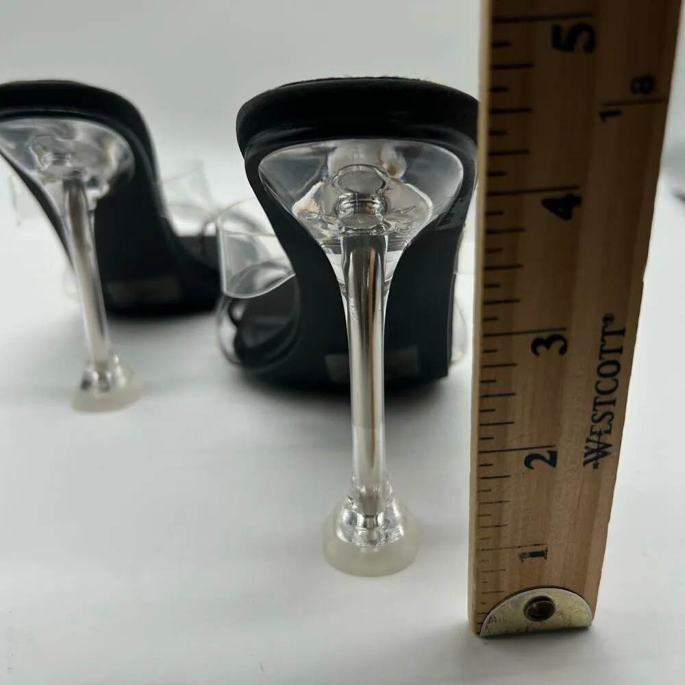 Cape Robbin Sandals Womens 8.5‎ Black Ayslynn Rhinestone Square Toe Sandal NEW - Image 8