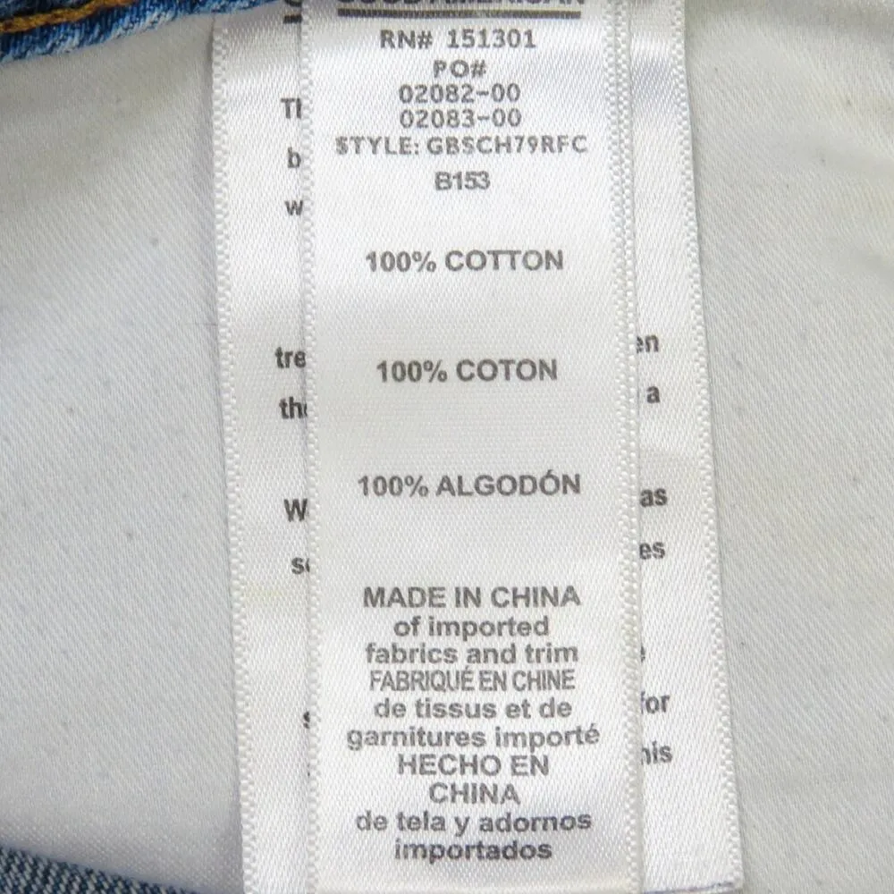 Good American Bombshell Frayed Shorts Button Fly High Rise Jean Shorts Size 10 - Image 5