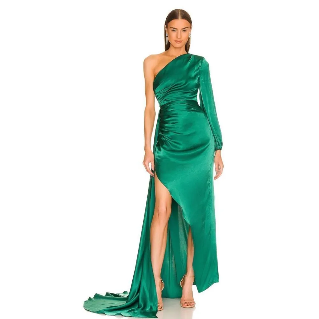 NWT Michael Costello Revolve Heather
Maxi Gown Dress Green Sz Small $328‎ - Image 4