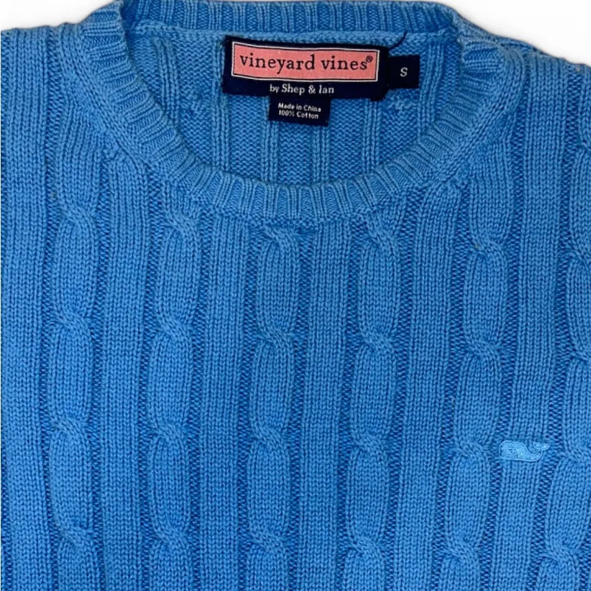Vineyard Vines Light Blue Crewneck Sweater - Image 3