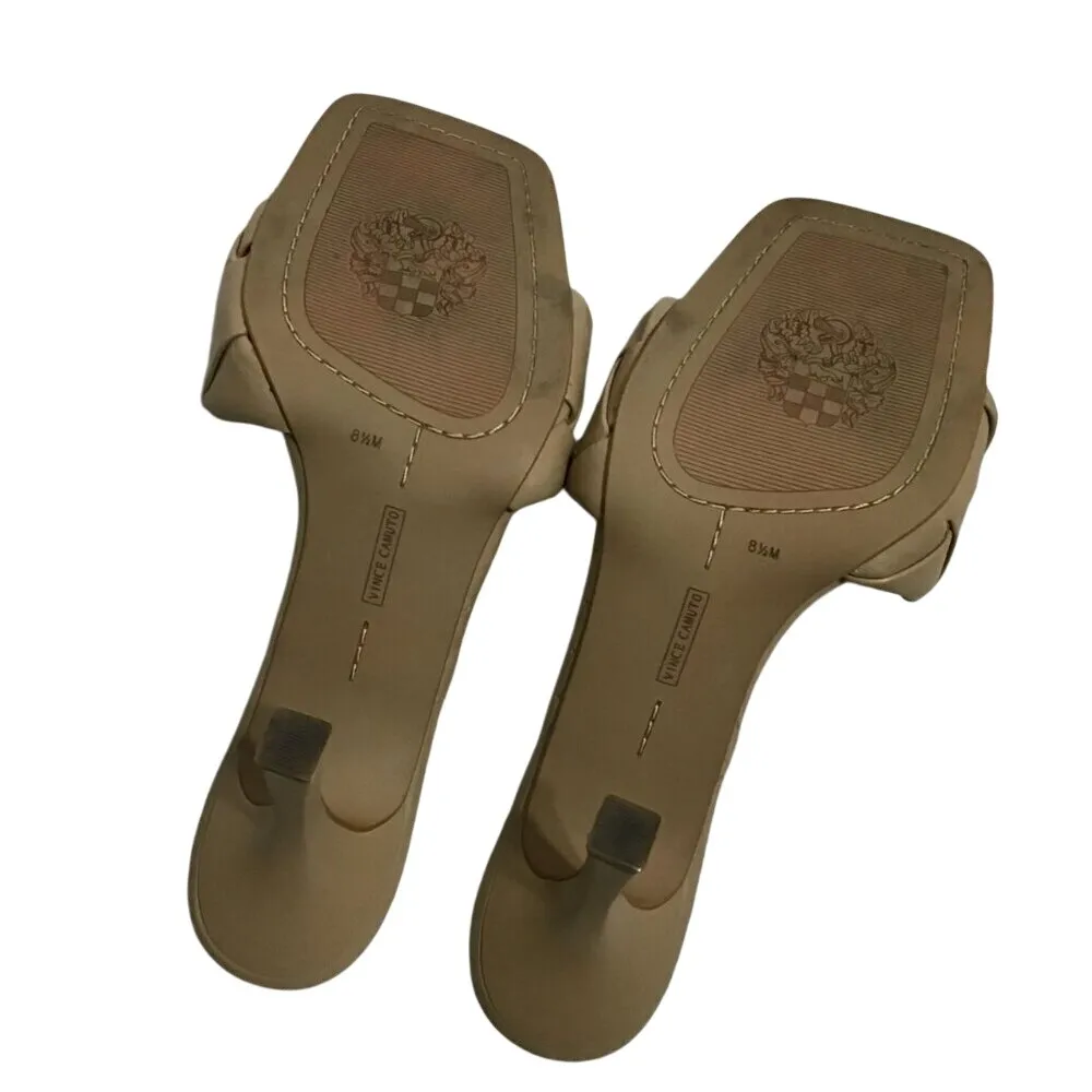 Vince‎ Camuto Brelaine Braided Strap Sandals Heels in Beige Size 8.5 - Image 7