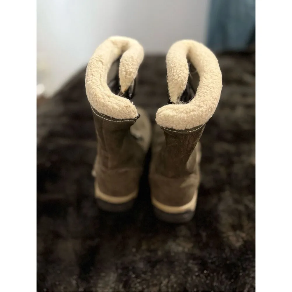 Sorel Snow Boots Womens 7 Water Fall Brown Suede  Insulated NL 1964-326 - Image 4