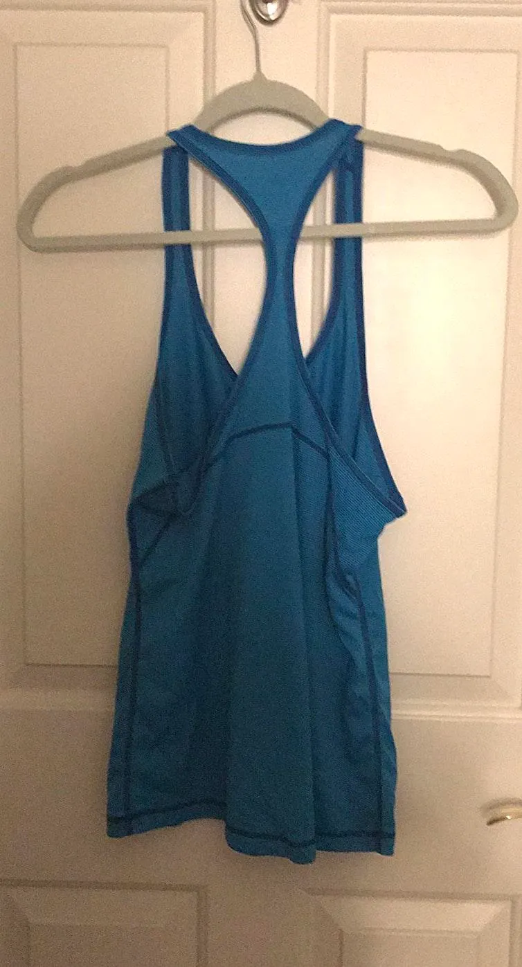 Z By  Striped Work Out Tank Blue Small - Image 3