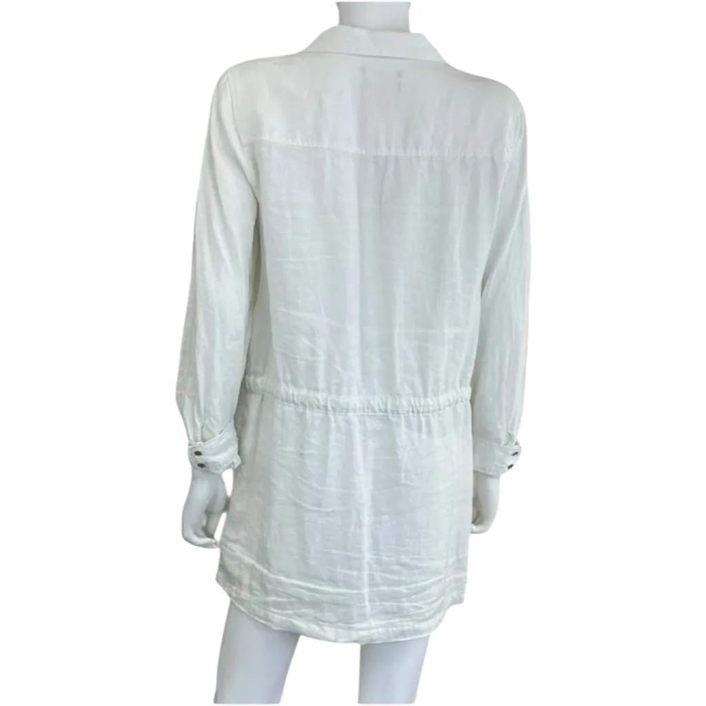 Jones & Co White 100% Linen Casual Jacket Size M Size M - Image 3