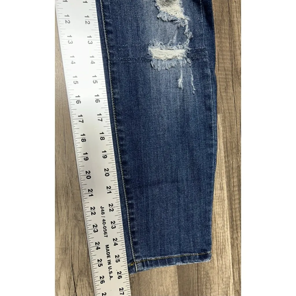 Judy Blue Relaxed Fit Jeans Capri JB8271DK Medium Wash Destroyed Women’s 9/29 - Image 7