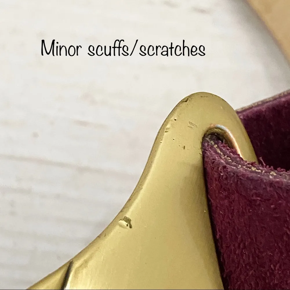 Vintage 80s PIERRE CARDIN Magenta Suede Leather Buckle Belt Size S/M Waist 27 - Image 15