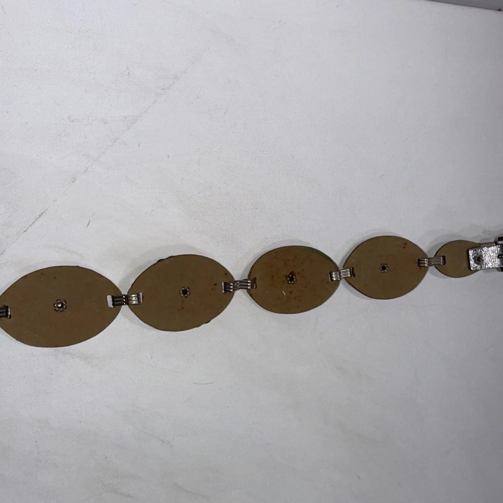 Vintage Y2K Silver Tone Stamped Metal Boho Western Rodeo Concho Style Belt - Image 12