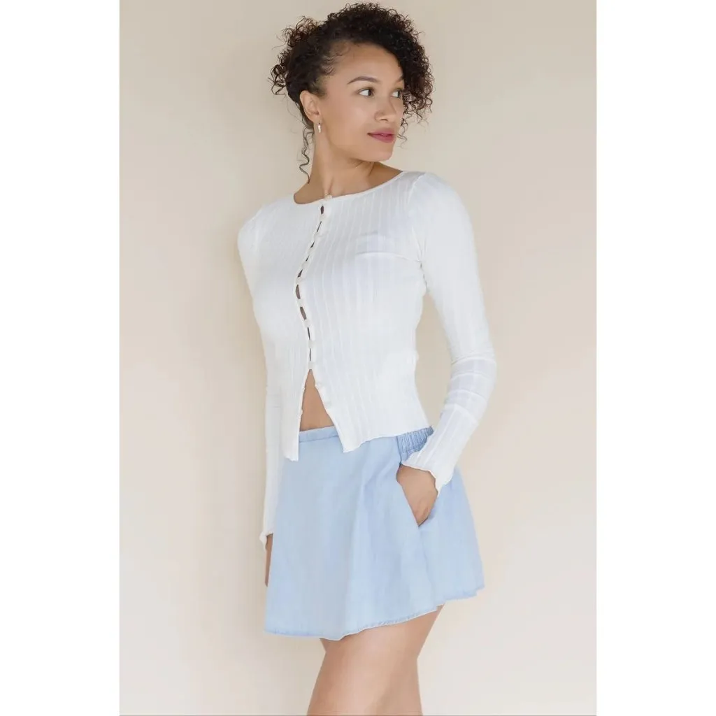 Free People Tilly Long Sleeve Top in Ivory X-Small New Womens - Image 12