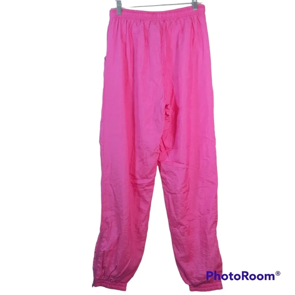 Vintage Lady Foot Locker 90's Hot Pink Barbie Core Windbreaker Joggers Size M Size M - Image 2