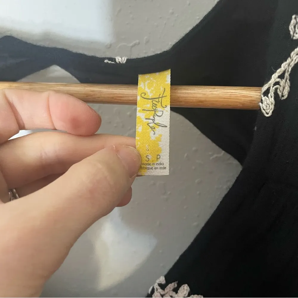 Free People Austin Emma Embroidered Tunic Dress in Black - Image 8