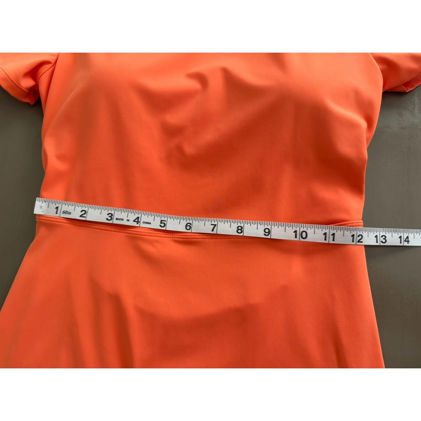 Halara Women's Cut Out Flare Active Dress Built In Bra‎ Size Medium Orange New - Image 4