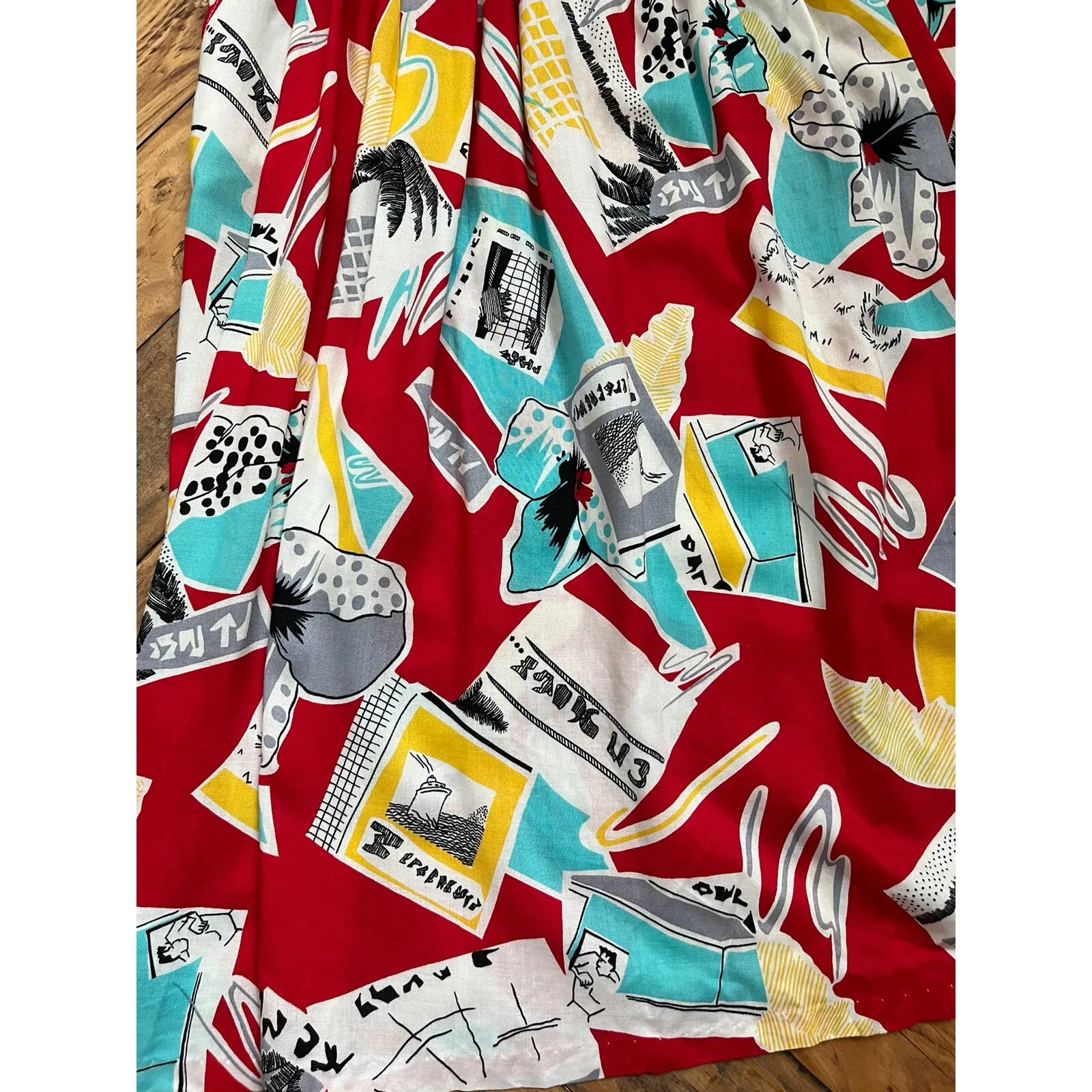 #4 NWT! Junior's VINTAGE 80's Print Pleated Skirt by Code: 7, Sz: 9 RUNS SMALL Size undefined - Image 6