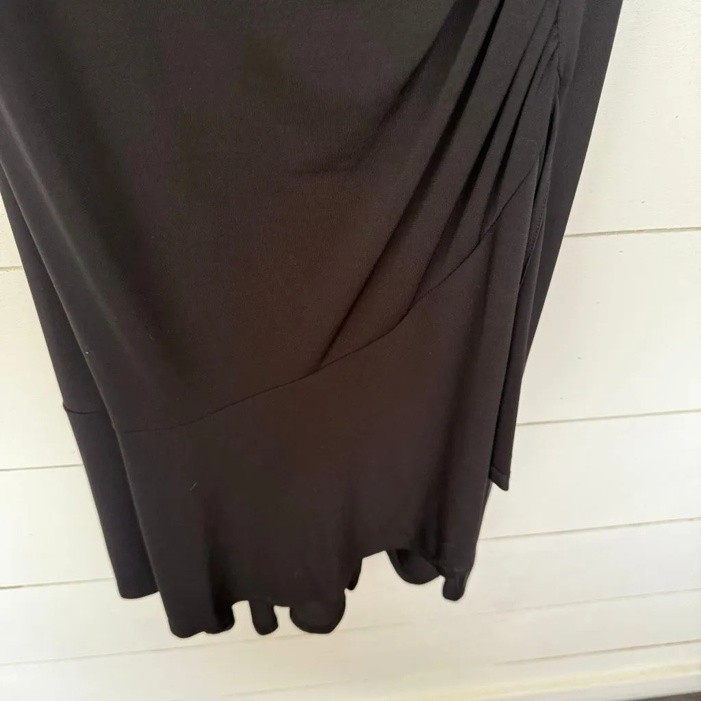 Kensie Women’s Small Black Faux Wrap Dress Stretchy - Image 3