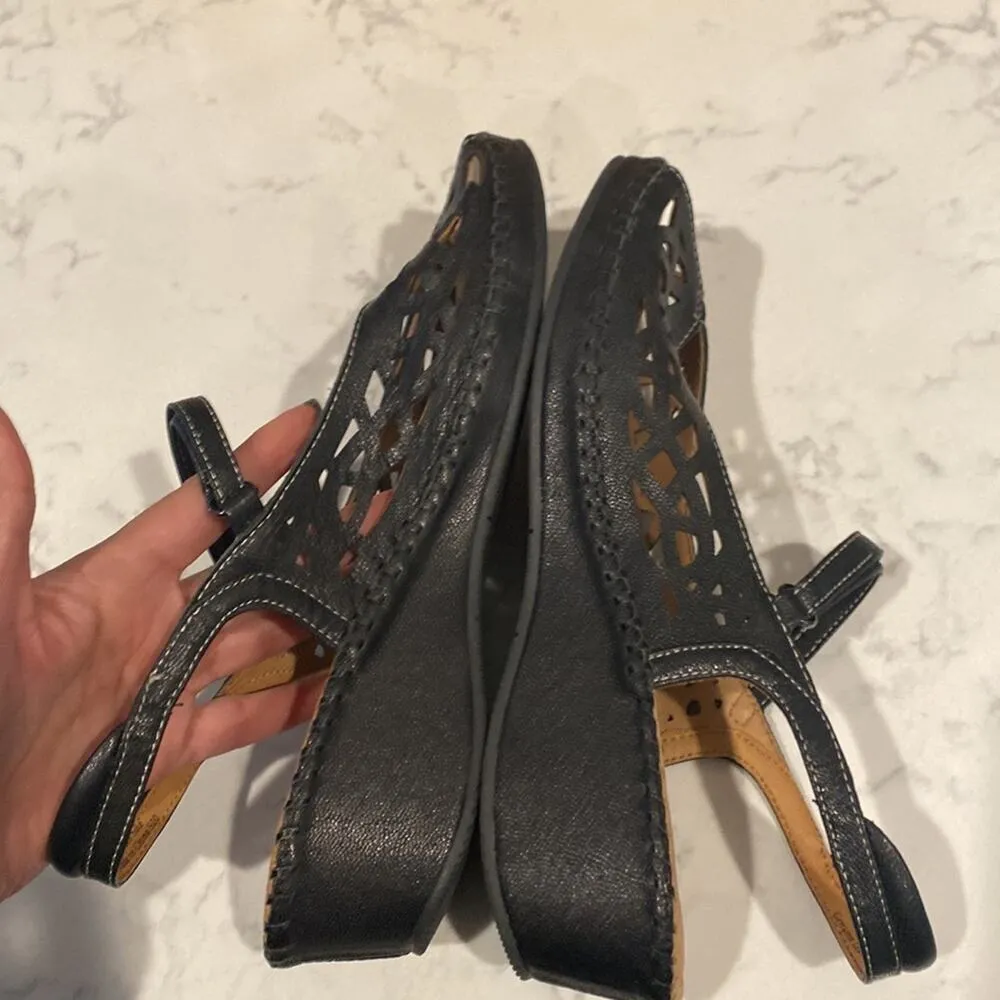 BIZA ISADORA black soft leather upper comfortable vacation summer beach Size 9.5 - Image 6