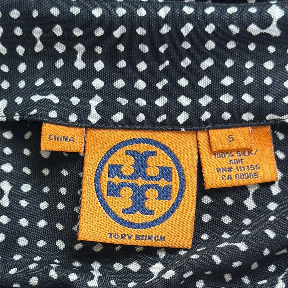 Tory Burch Black and White Patterned Dress 100%silk  NWOT - Image 5