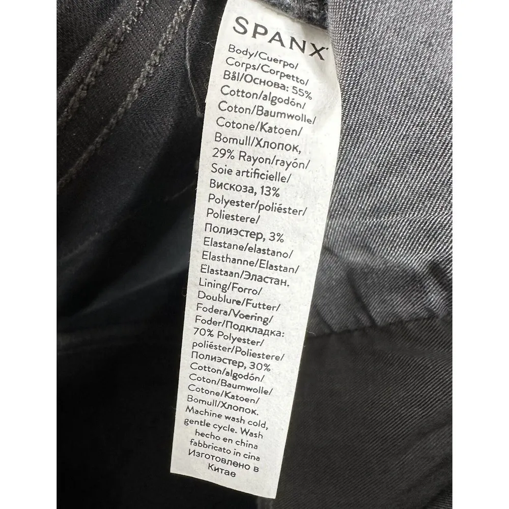 NWT Spanx Twill Cargo Pants Tapered Leg High Rise Womens Black Size Medium Tall - Image 6