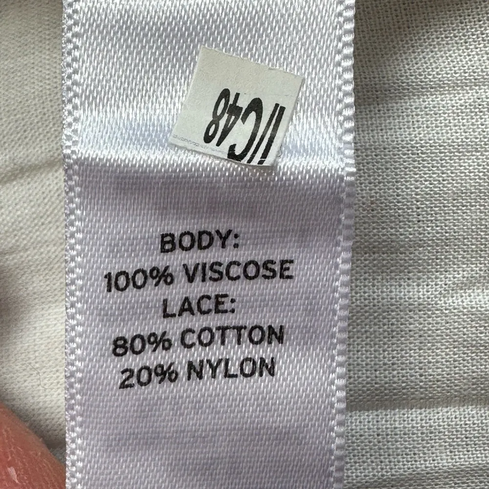 Melrose & Market White Snow Floral Lace Sheer Cotton Sleeveless Summer Top Sz.S - Image 11