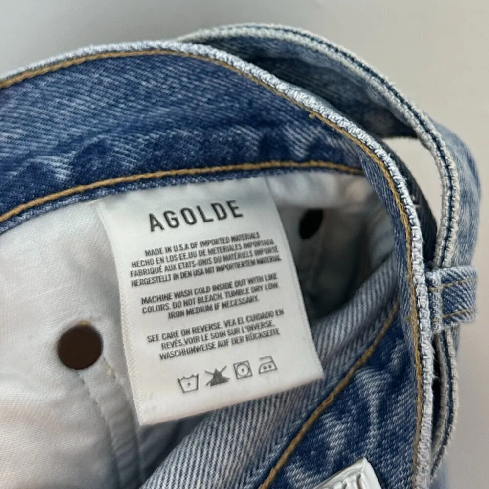 AGOLDE Belted Baggy Pleated Front in Wash Outlander Size US 30 - Image 9