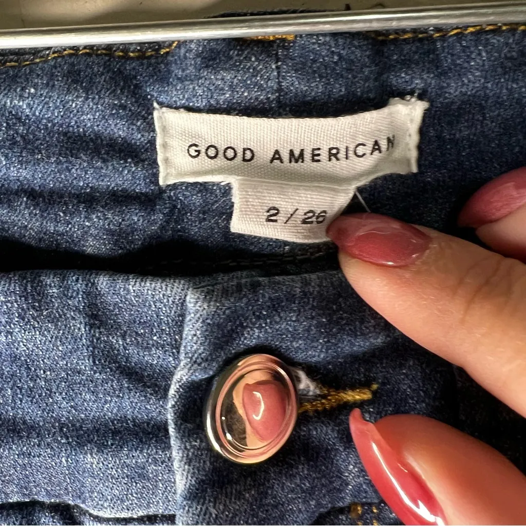 Good American Good Legs High Rise Ankle Straight Leg Denim Jeans - Image 7