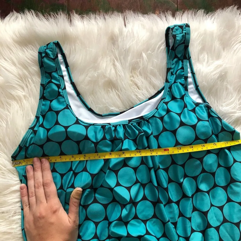 NEW blue and black polka dot tankini set - Image 5