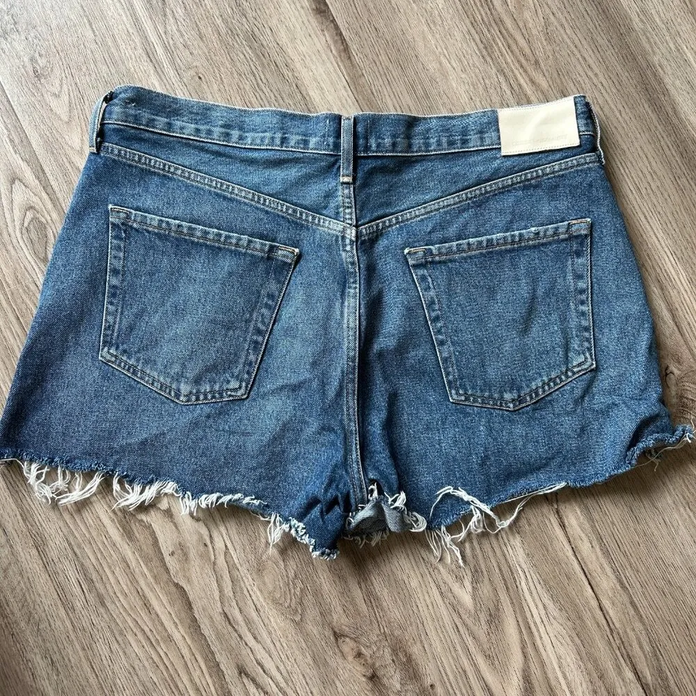 Citizens of Humanity Marlow Vintage Denim Shorts Button Fly in Allora Size 32 - Image 11
