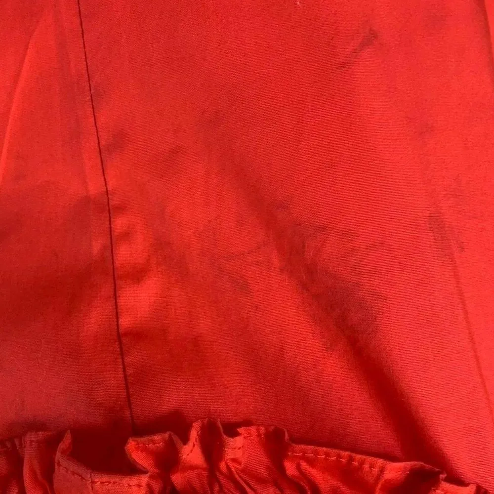 Maggy London Women's Shift Dress Coral Pink Poplin Ruffle Sleeve Hem Plus 16 - Image 9